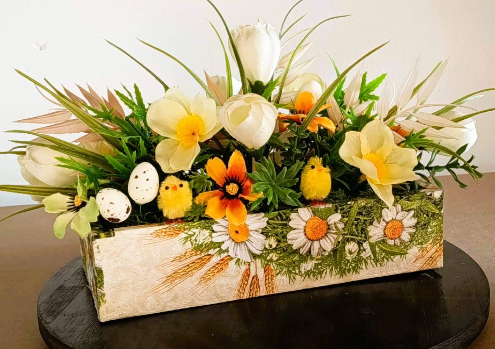 Dekoracja Wielkanocna w skrzyneczce #DW009
