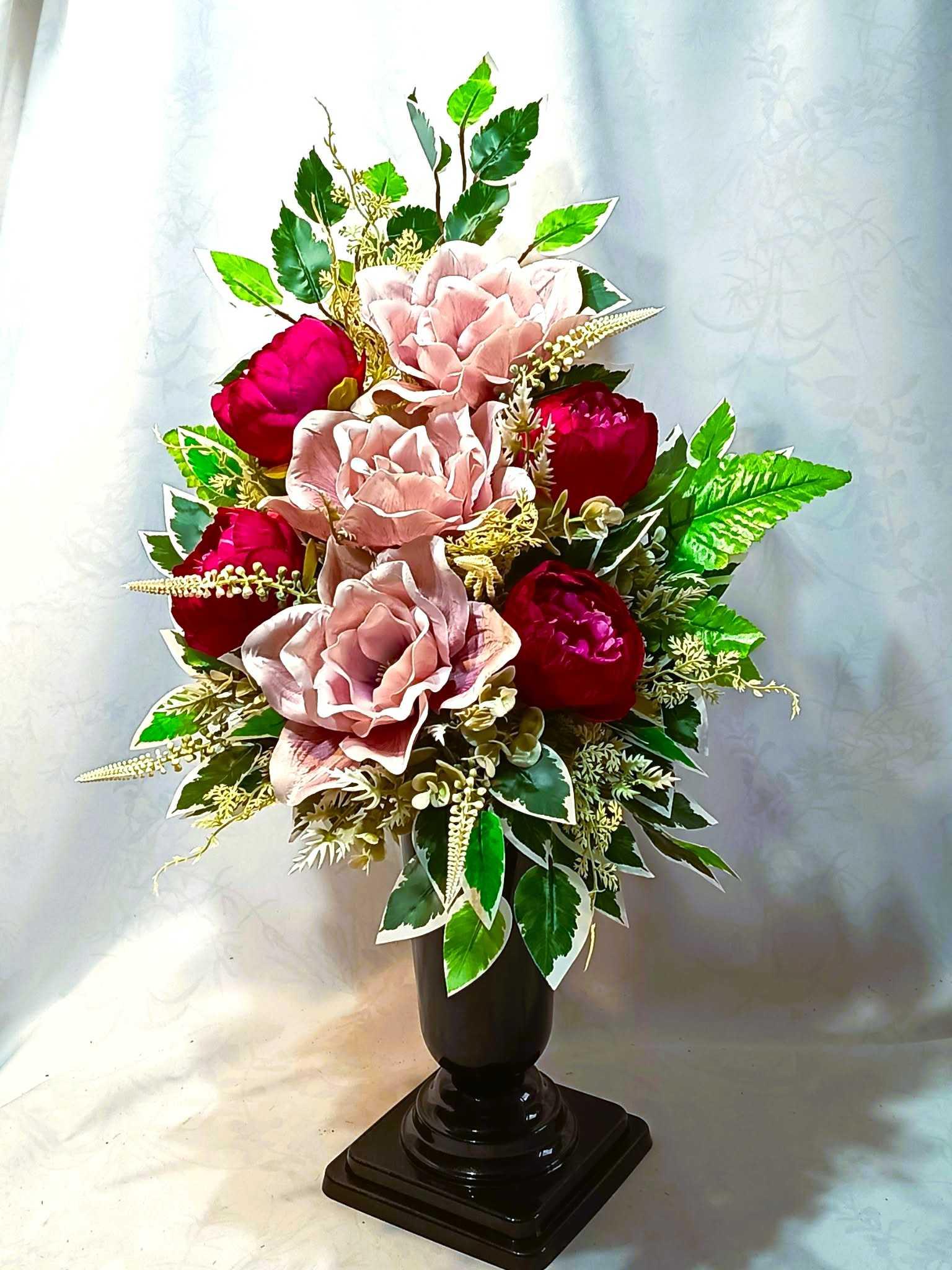 Zestaw nagrobny Magnolia z Piwonią / Magnolia and Peony Grave Arrangement Set #KNG048 1