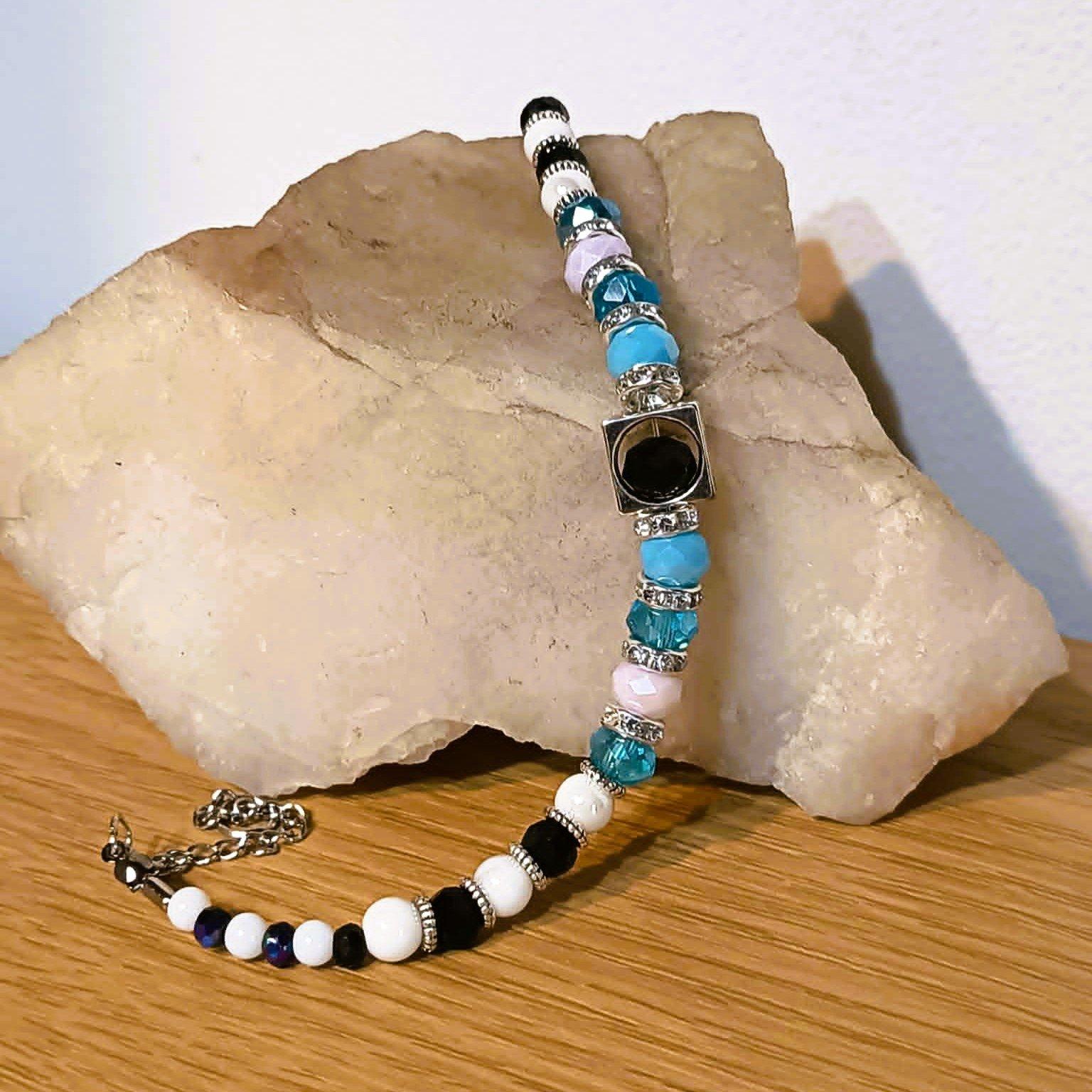 Bransoletka "Czarne oko" / "Black Crystal Eye" Bracelet BRH#027 1