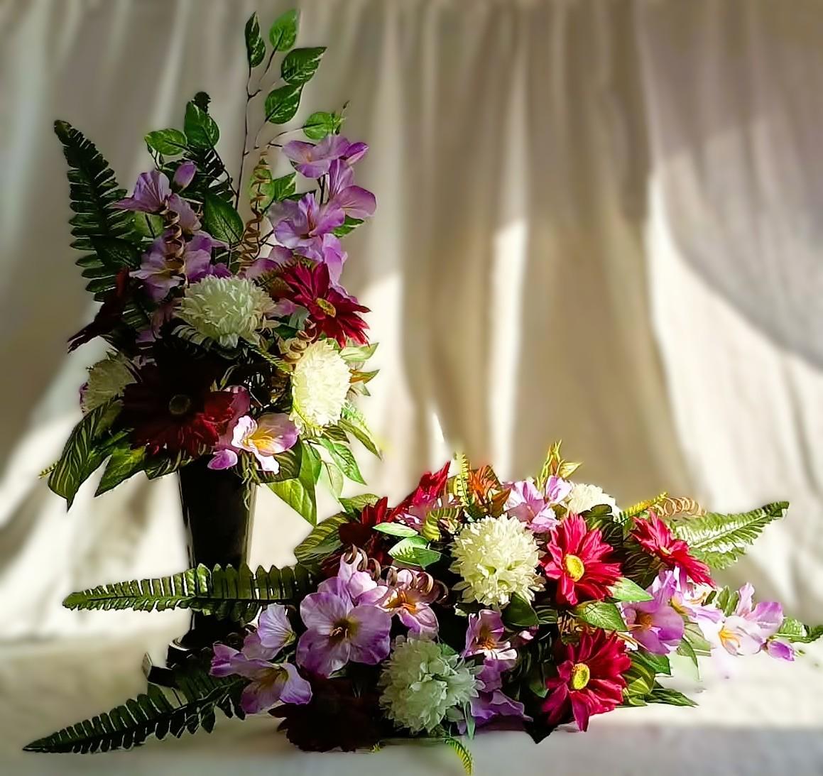 Komplet nagrobny  3 kolory / Grave decoration set – 3 colors  #KNG006