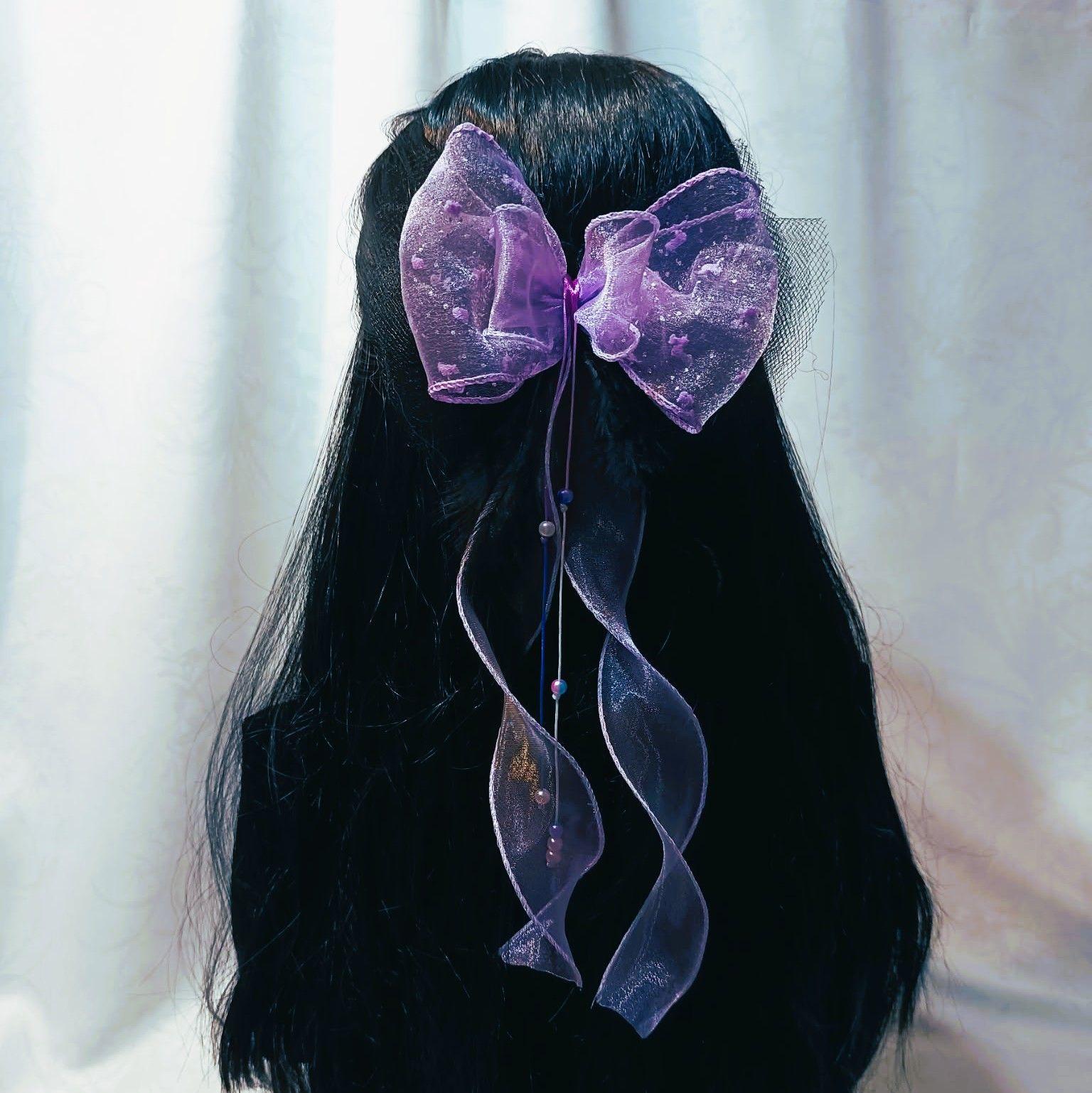 Bajkowa kokarda Liliowa Fantazja /  Fairytale Bow: Lilac Fantasy  K-6