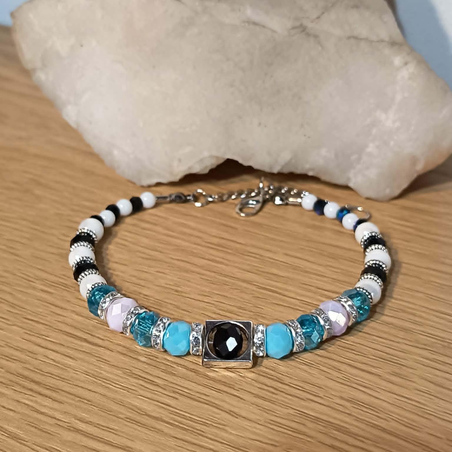  Bransoletka "Czarne oko" / "Black Crystal Eye" Bracelet  BRH#027