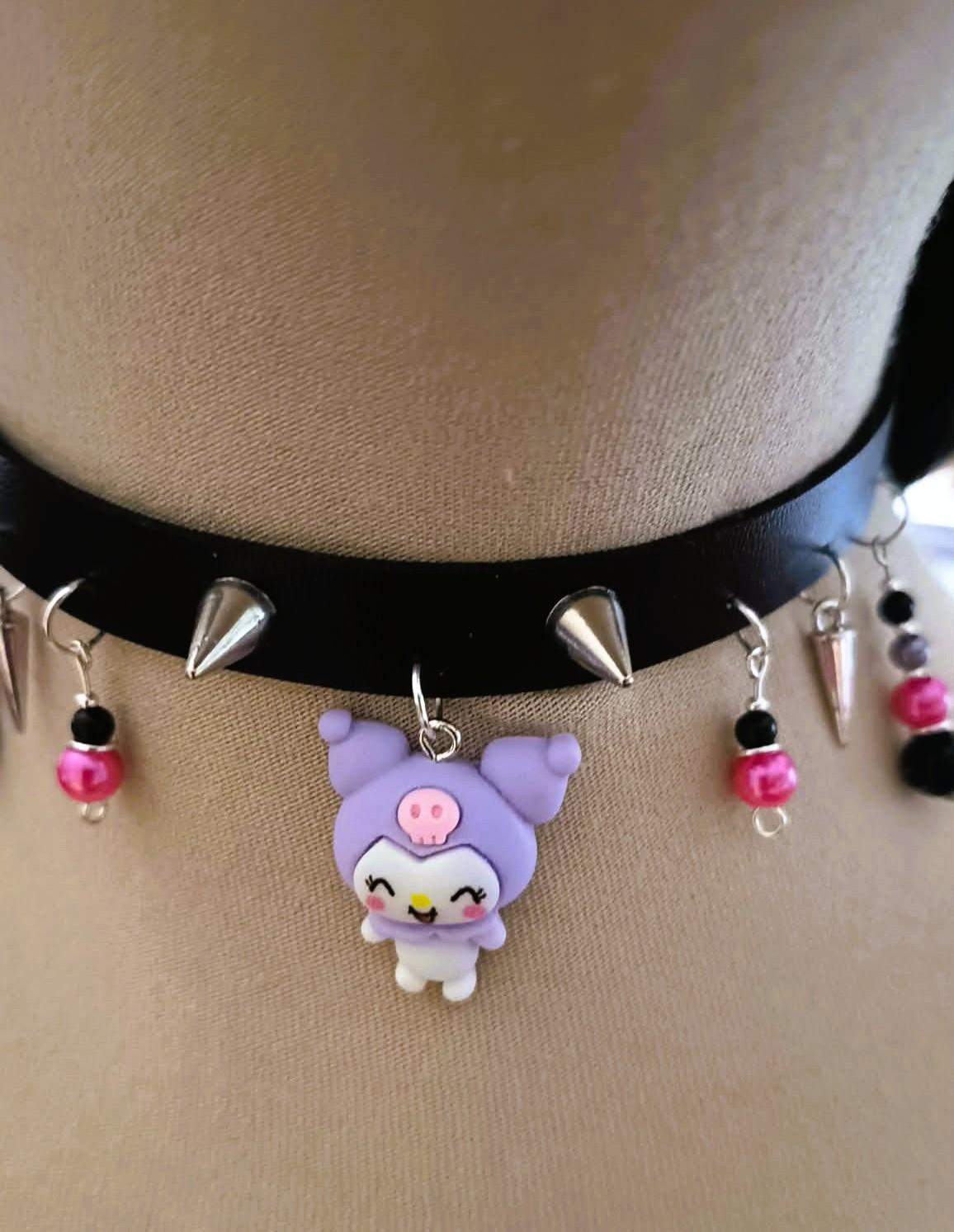 Gotycki choker z zawieszkami  mix #0024