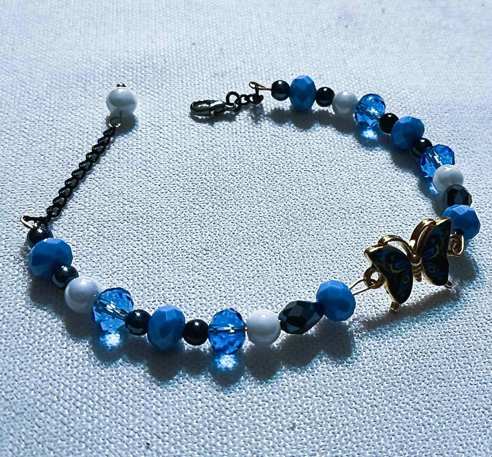 Bransoletka Niebieski Motyl / Blue Butterfly Bracelet BRH#036 3