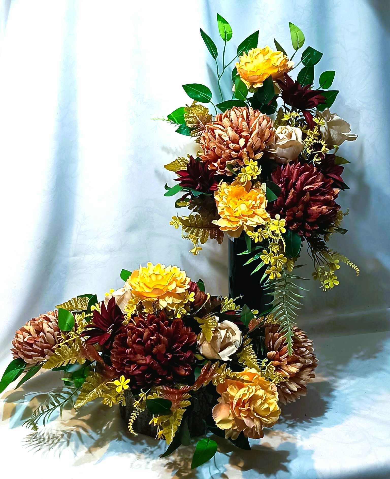Komplet nagrobny Jesienny Mix  /   "Autumn Mix" Grave Decoration Set  #KNG047